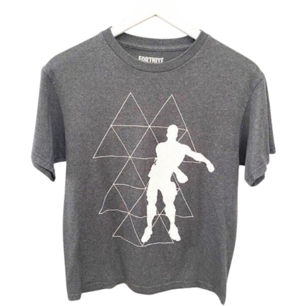 FORTNITE Boys Gray Floss Dance Silhouette Graphic T-Shirt XL